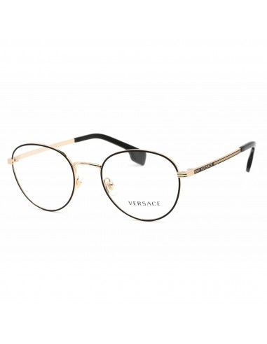 Versace Men's Eyeglasses - Gold/Matte Black Full Rim Metal Round Frame | 0VE1279 1436 store