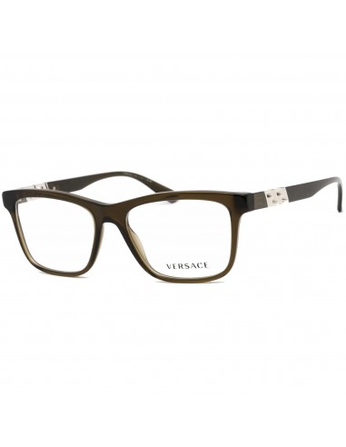 Versace Men's Eyeglasses - Brown Rectangular Frame Clear Demo Lens | 0VE3319 200 Comparez plus de prix