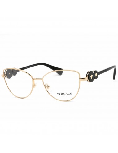 Versace Women's Eyeglasses - Gold Cat Eye Metal Frame Clear Demo Lens | 0VE1284 1002 une grave pollution 