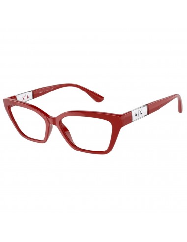 Armani Exchange Women's Eyeglasses - Demo Lens Shiny Red Plastic Frame | 0AX3092F 8088 Pour