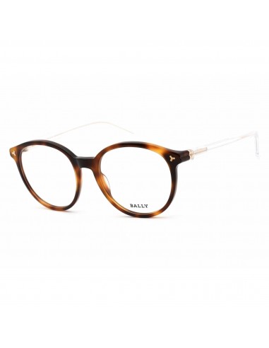 Bally Women's Eyeglasses - Dark Havana Round Full Rim Plastic Frame | BY5030 052 votre