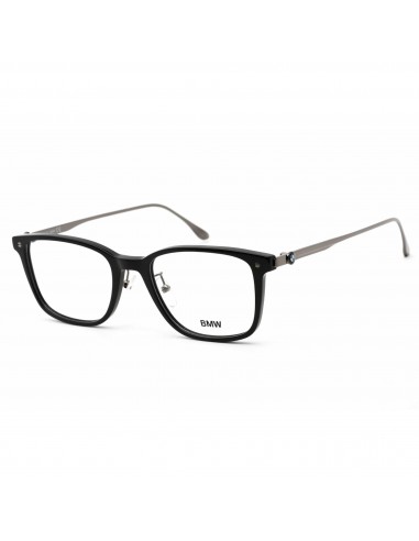 BMW Men's Eyeglasses - Shiny Black Rectangular Plastic Full Rim Frame | BW5014 001 rembourrage situé sous