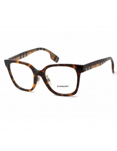 Burberry Women's Eyeglasses - Dark Havana Square Frame Clear Lens | BE2347F 3943 en stock