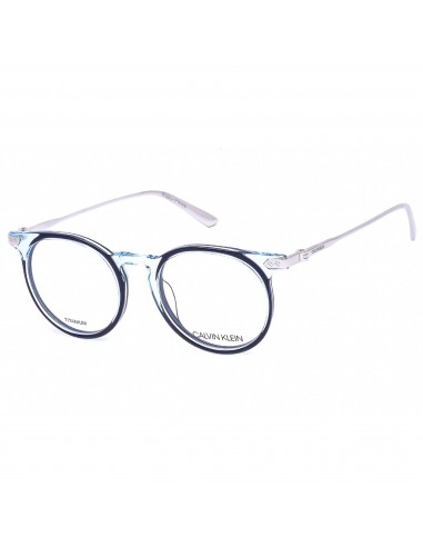 Calvin Klein Women's Eyeglasses - Crystal Light Blue/Navy Round Zyl | CK18705 449 plus qu'un jeu 