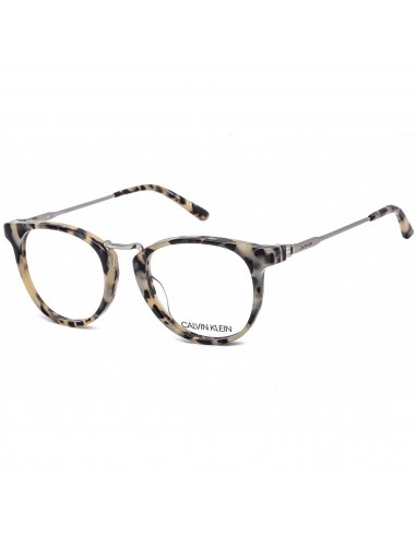 Calvin Klein Women's Eyeglasses - Cream Tortoise Round Metal/Plastic | CK18721 106 plus qu'un jeu 