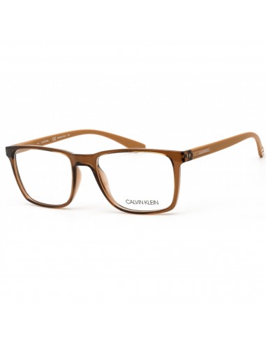 Calvin Klein Men's Eyeglasses - Crystal Amber Square Plastic Full Rim | CK19573 281 outlet