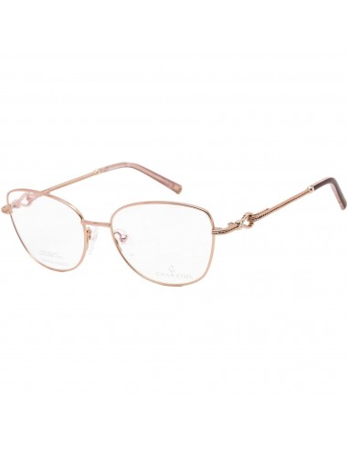 Charriol Women's Eyeglasses - Shiny Pink Gold/Burgundy Cat Eye Frame | PC71034 C03 offre 