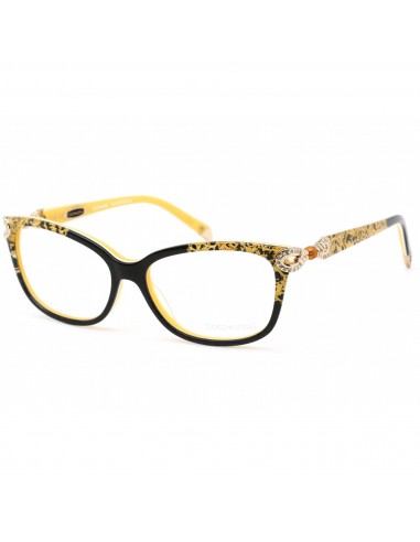 Coco Song Women's Eyeglasses - Black and Yellow Cat Eye Plastic Frame | CV092 02-09 soldes