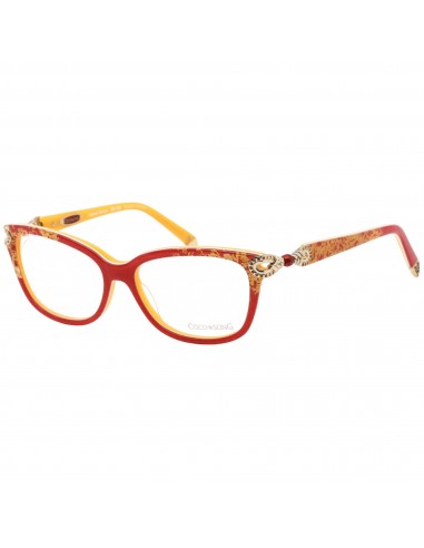 Coco Song Women's Eyeglasses - Full Rim Red and Orange Plastic Frame | CV092 04-09 Comparez et commandez 