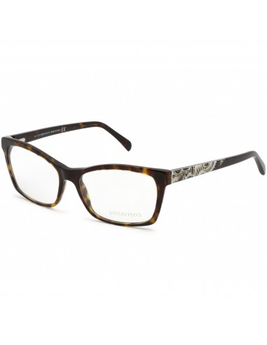 Emilio Pucci Women's Eyeglasses - Clear Lens Havana Rectangular Frame | EP5033 52 50-70% off 