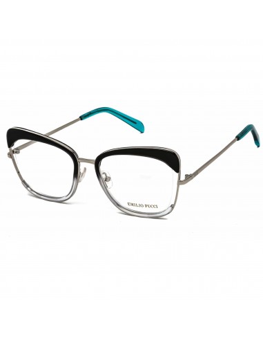 Emilio Pucci Women's Eyeglasses - Grey/Black Cat Eye Metal Full Rim | EP5090 020 offre 