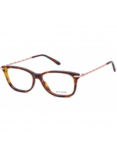 Elie Saab Women's Eyeglasses - Dark Havana/Rose Gold Rectangular Frame | ES 022 0086 pas cher 