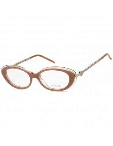 Elie Saab Women's Eyeglasses - Clear Lens Full Rim Nude/Gold Frame | ES 049 0FIB 00 soldes