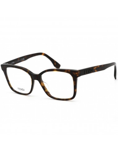 Fendi Women's Eyeglasses - Full Rim Havana Rectangular Plastic Frame | FE50016I 052 l'achat 