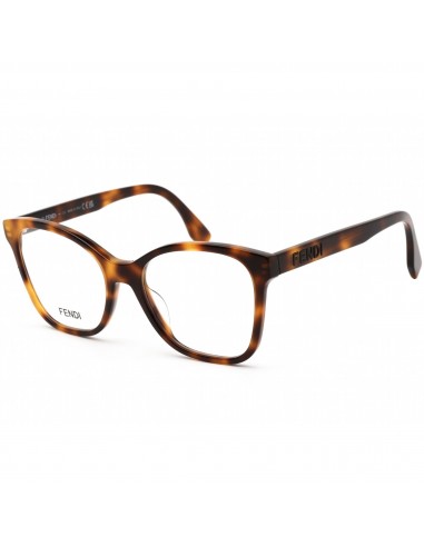 Fendi Women's Eyeglasses - Shiny Havana Cat Eye Shaped Plastic Frame | FE50018I 053 store