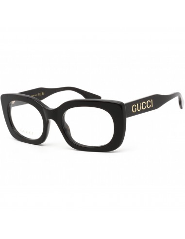 Gucci Women's Eyeglasses - Clear Demo Lens Black and Grey Oval Frame | GG1154O 002 sur le site 