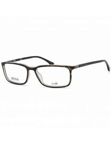 Hugo Boss Men's Eyeglasses - Grey Havana/Black Rectangular Frame | BOSS 0963 0ACI 00 rembourrage situé sous