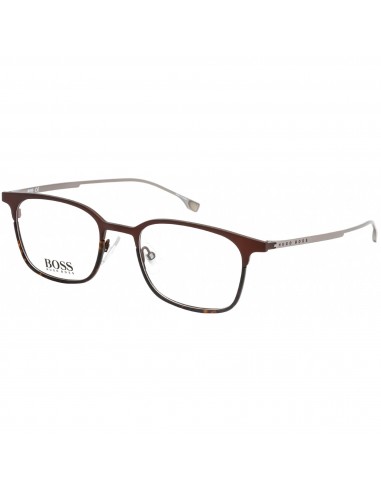 Hugo Boss Men's Eyeglasses - Clear Lens Brown Havana Rectangular, 50 mm | 1014 0HGC 00 en linge