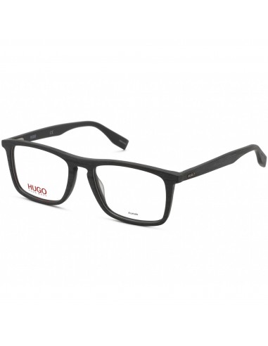 Hugo Men's Eyeglasses - Matte Grey Wood Rectangular Acetate Frame | HG 0322 02X8 00 brillant des détails fins