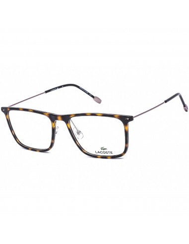 Lacoste Men's Eyeglasses - Full Rim Havana/Grey Rectangular Shaped Frame | L2829 214 rembourrage situé sous