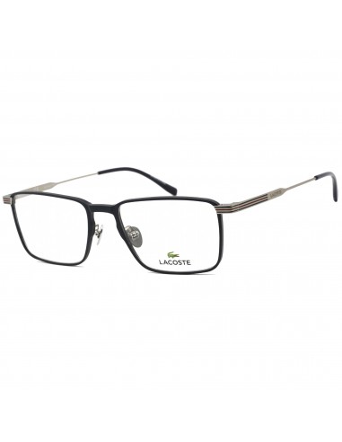 Lacoste Men's Eyeglasses - Semimatte Blue and Silver Rectangular Frame | L2285E 400 Découvrez la collection