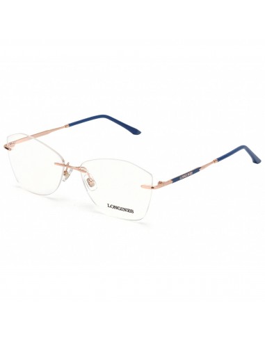 Longines Women's Eyeglasses - Clear Demo Lens Gold/Blue Rimless Frame | LG5010-H 033 2 - 3 jours ouvrés.