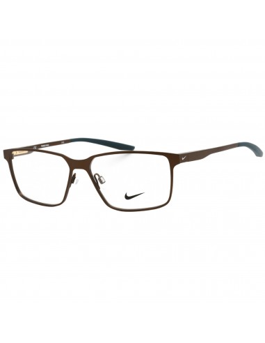 Nike Unisex Eyeglasses - Clear Demo Lens Satin Walnut/Midnight Turq | NIKE 8048 212 pas cheres