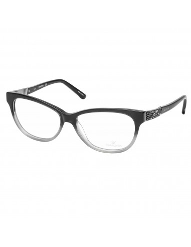 Swarovski Women's Eyeglasses - Black/Grey Cat-Eye Full-Rim Plastic Frame | SK5170 005 pas cheres