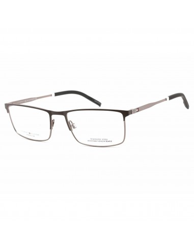 Tommy Hilfiger Unisex Eyeglasses - Ruthenium Brown Rectangular Frame | TH 1843 0XCB 00 français