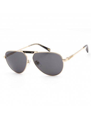 Chopard Unisex Sunglasses - Shiny Total Rose Gold Pilot Shaped Metal Frame SCHF80 0300 sur le site 