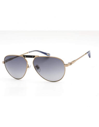 Chopard Unisex Sunglasses - Gradient Lens Shiny Gold/Blue Metal Frame SCHF80 08FF pas cheres