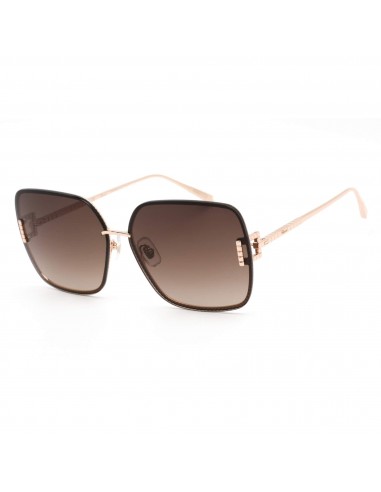 Chopard Women's Sunglasses - Shiny Copper Gold/Black Cat Eye Shaped Frame SCHF72M 08FC Economisez 