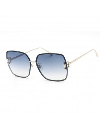 Chopard Women's Sunglasses - Light Gold/Black/Blue Butterfly Shaped Frame SCHF72M SNAZ Venez acheter