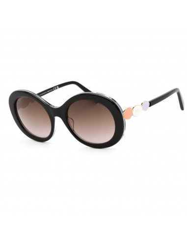 Emilio Pucci Women's Sunglasses - Full Rim Shiny Black Oval Shape Frame | EP0127 01T de votre