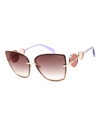 Emilio Pucci Women's Sunglasses - Shiny Rose Gold/Lavender Metal Frame | EP0155 28G Découvrez la collection