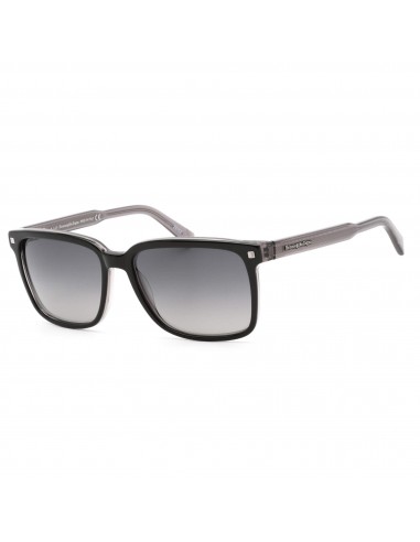 Ermenegildo Zegna Men's Sunglasses - Black/Grey Rectangular Shape Frame | EZ0062 05B Fin de série