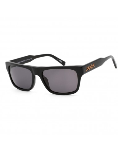 Ermenegildo Zegna Men's Sunglasses - Shiny Black Rectangular Shape Frame | EZ0132 01A la colonne vertébrale