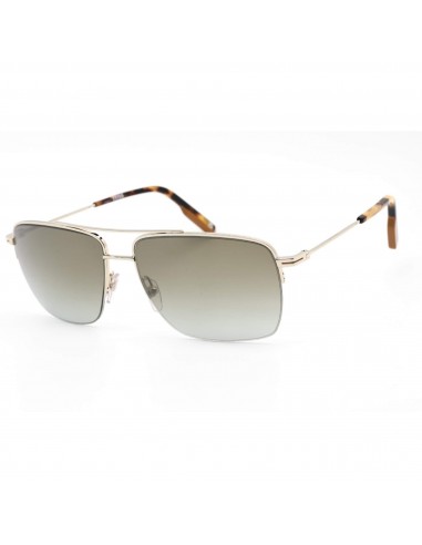 Ermenegildo Zegna Men's Sunglasses - Gold/Havana Navigator Shaped Frame | EZ0138 32Q Pour