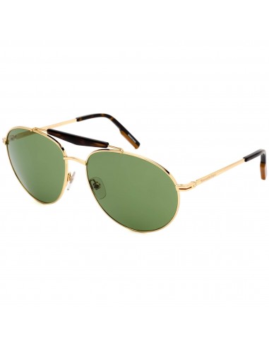 Ermenegildo Zegna Men's Sunglasses - Shiny Deep Gold/Havana Aviator Frame | EZ0154 30N online