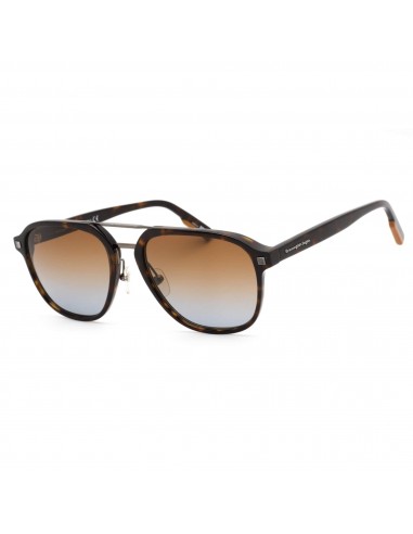 Ermenegildo Zegna Men's Sunglasses - Shiny Classic Dark Havana Frame | EZ0159-D 52F acheter en ligne