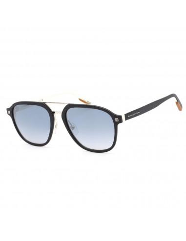 Ermenegildo Zegna Men's Sunglasses - Matte Blue and White Plastic Frame | EZ0159-D 92X Les magasins à Paris et en Île-de-France