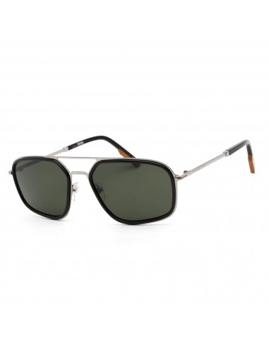 Ermenegildo Zegna Men's Sunglasses - Shiny Light Ruthenium/Black Frame | EZ0163 14R JUSQU'A -70%! 