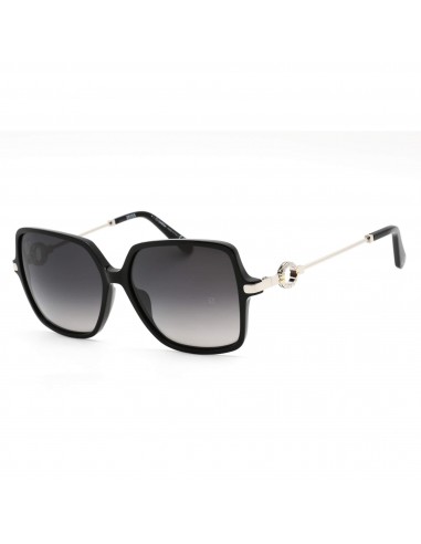 Omega Women's Sunglasses - Shiny Black/Silver Butterfly Shaped Frame | OM0033 01C prix