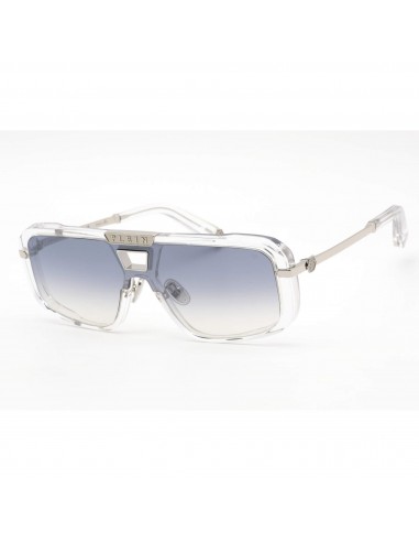 Philipp Plein Unisex Sunglasses - Shiny Crystal/Silver Plastic Frame | SPP008M P79X Paris Déstockage Promo