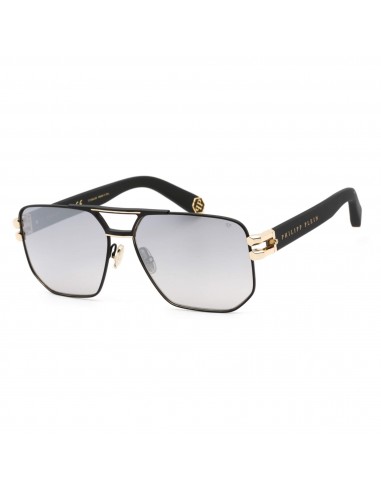 Philipp Plein Men's Sunglasses - Semi Matte Black and Shiny Rose Gold | SPP012M 302X Pour