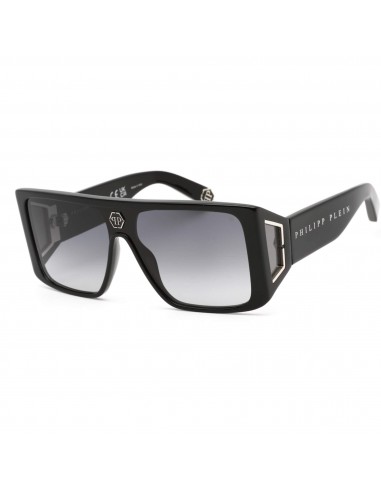 Philipp Plein Unisex Sunglasses - Shiny Black Rectangular Shape Frame | SPP014V 0700 france