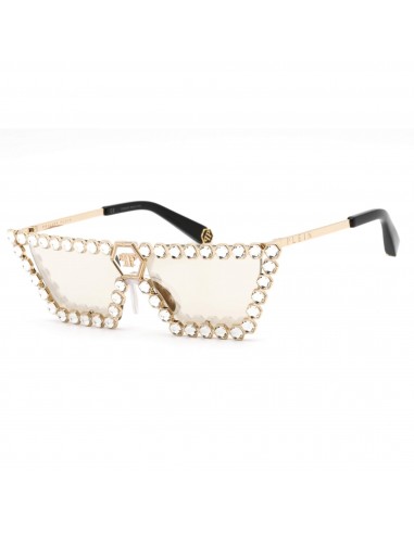 Philipp Plein Women's Sunglasses - Total Shiny Rose Gold/Black Frame | SPP030S 300X brillant des détails fins