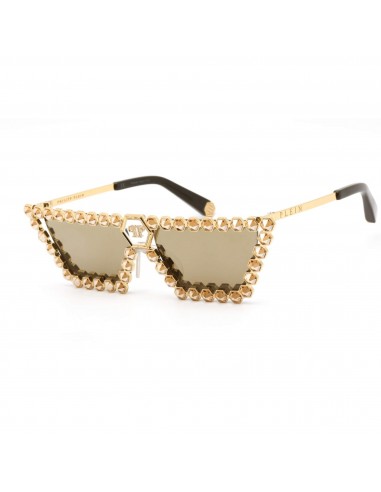 Philipp Plein Women's Sunglasses - Yellow Gold and Black Metal Frame | SPP030S 400G paiement sécurisé