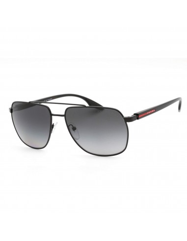 Prada Sport Men's Sunglasses - Matte Black Frame Grey Gradient Lens | 0PS 55VS 1BO5W1 une grave pollution 