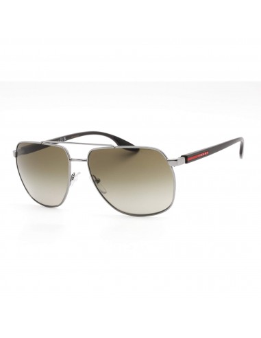 Prada Sport Men's Sunglasses - Gunmetal Frame Brown Gradient Lens | 0PS 55VS 5AV1X1 meilleur choix